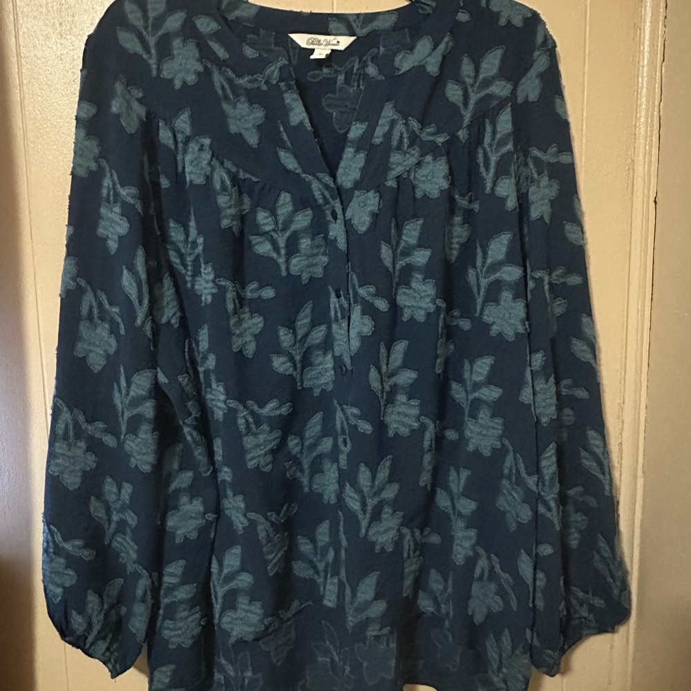 Blue Floral Women’s Top